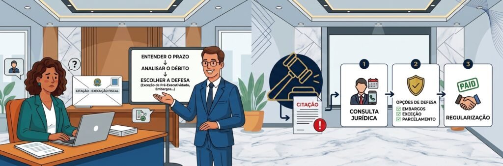 defesa em execução fiscal - citação